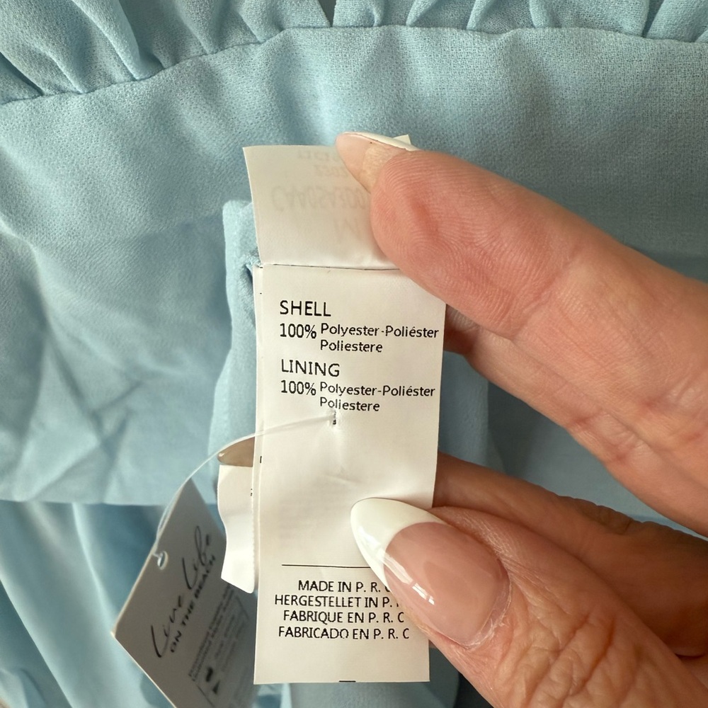 Cupshe Blue Pleated Maxi Dress Sleeveless Plunge Wedding - Picture 6 of 6